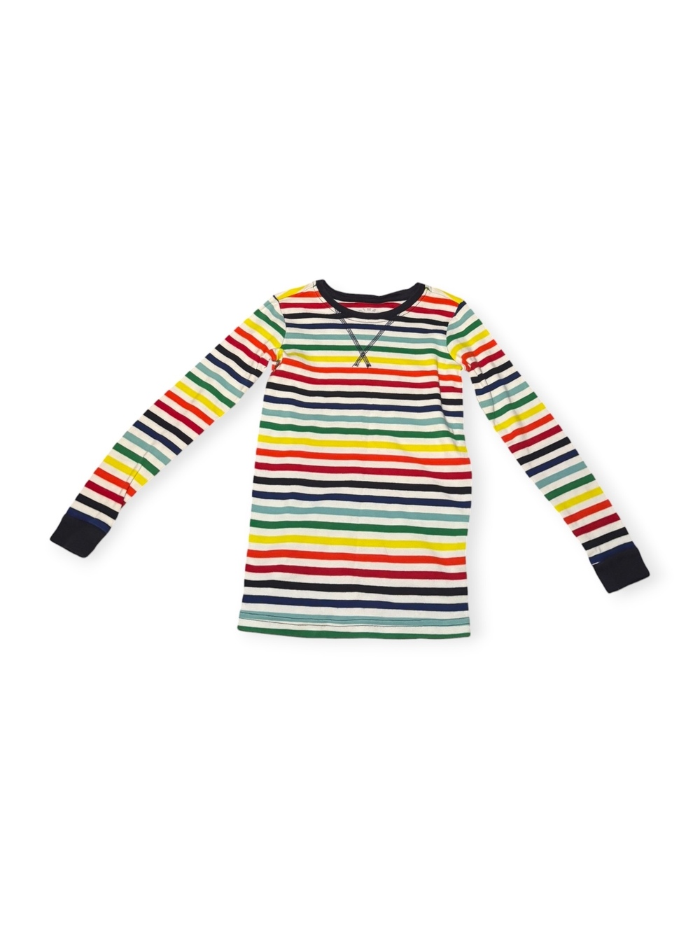 Primary 100% Organic Cotton Long Sleeve Rainbow Top Kid’s Unisex Size 6-7 GC